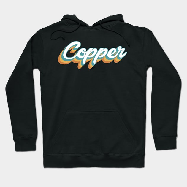 Copper Mountain Colorado Retro Lettering Hoodie by KlehmInTime